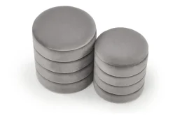 Zestaw 2 puf Gabael popielaty