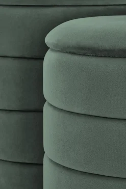 Zestaw 2 puf Gabael zielony