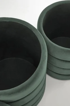 Zestaw 2 puf Gabael zielony