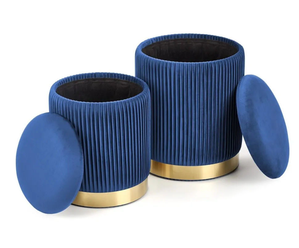 Zestaw 2 puf Goltra ze schowkiem