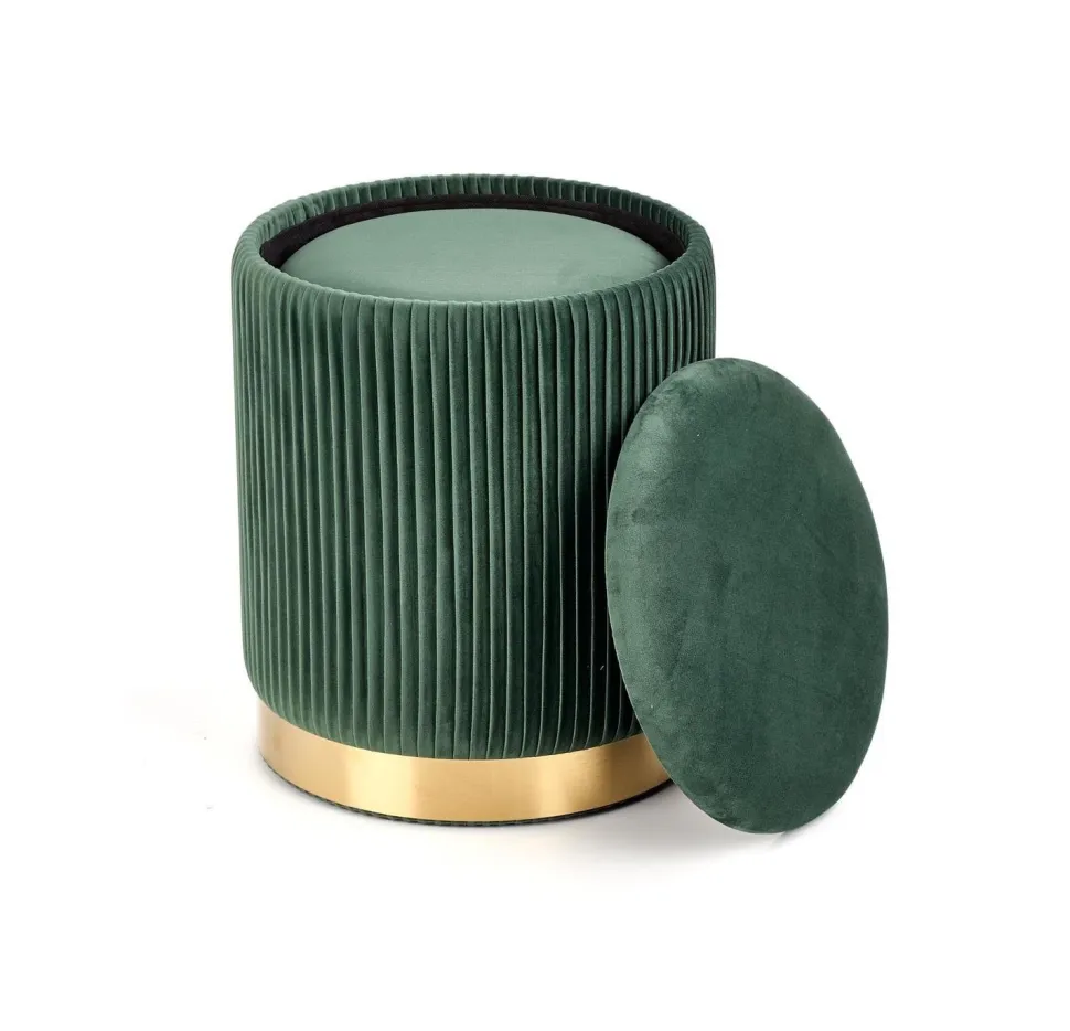 Zestaw 2 puf Goltra ze schowkiem zielone