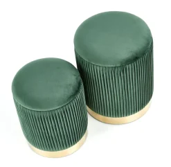 Zestaw 2 puf Goltra ze schowkiem zielone