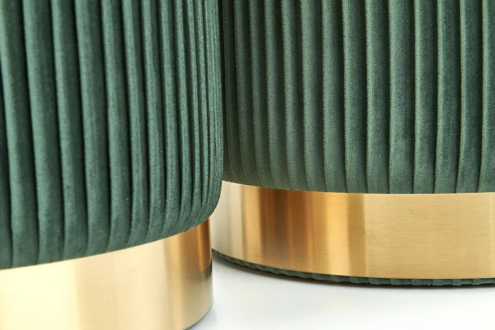 Zestaw 2 puf Goltra ze schowkiem zielone