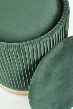 Zestaw 2 puf Goltra ze schowkiem zielone