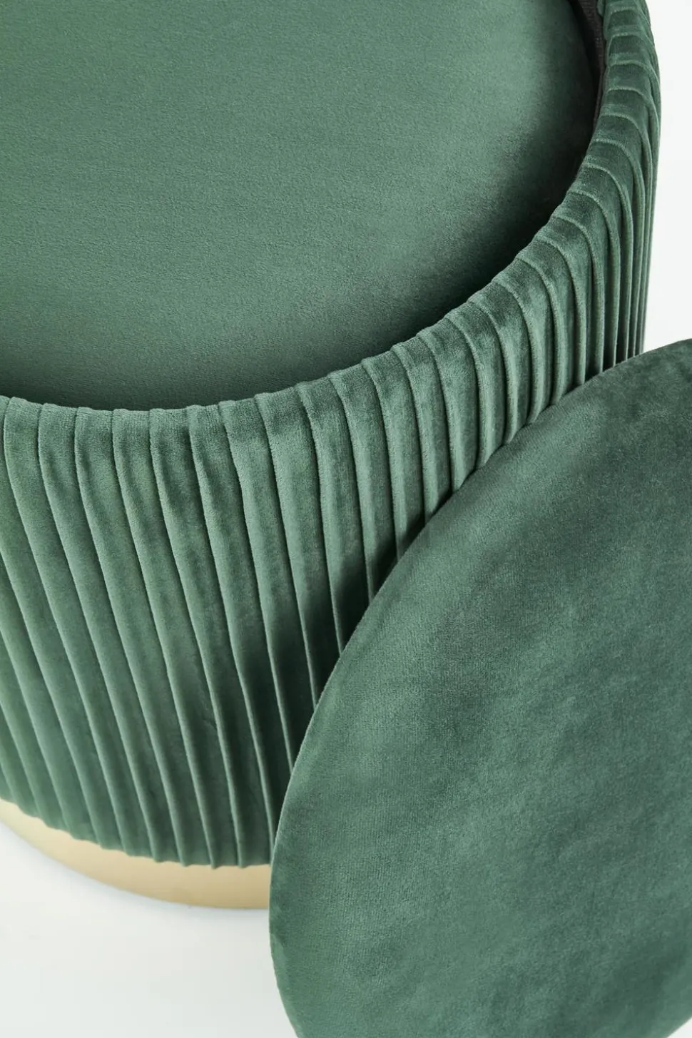 Zestaw 2 puf Goltra ze schowkiem zielone