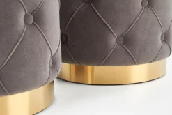 Zestaw 2 puf Grena ze schowkiem szare