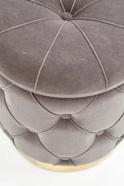 Zestaw 2 puf Grena ze schowkiem szare