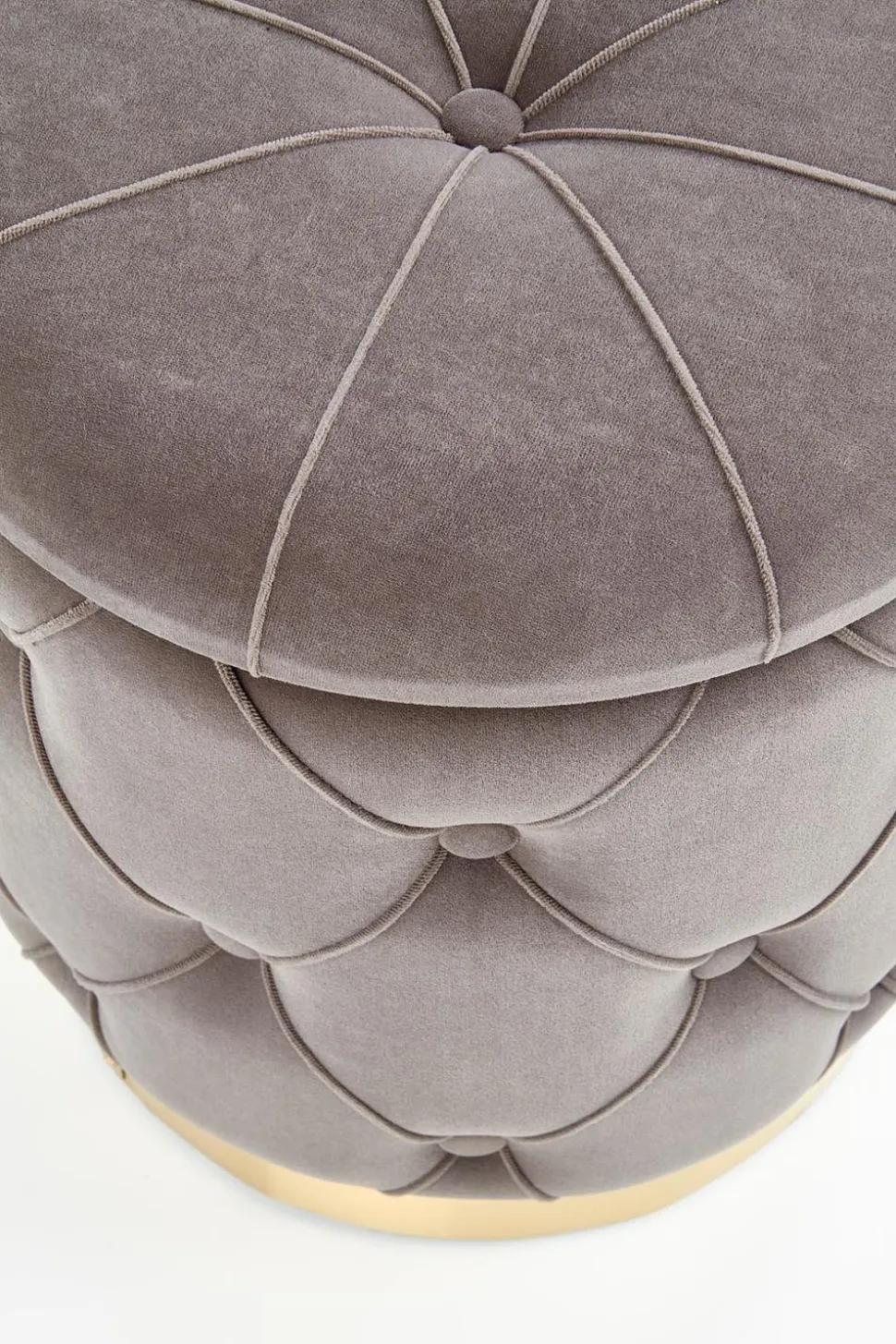 Zestaw 2 puf Grena ze schowkiem szare