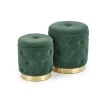 Zestaw 2 puf Grena ze schowkiem zielone