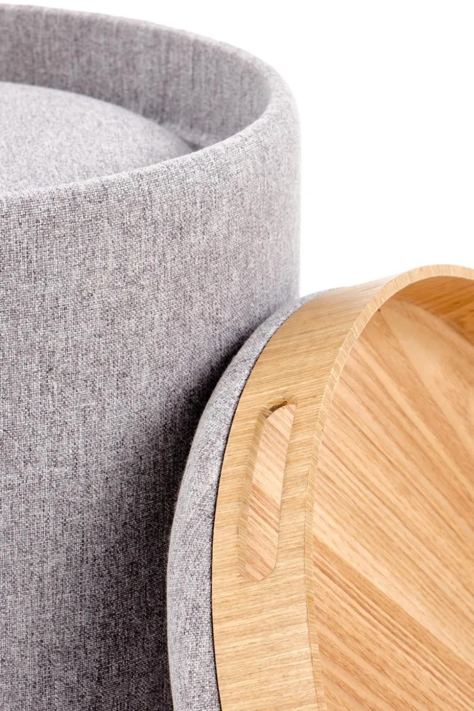 Zestaw 2 puf Valo szare