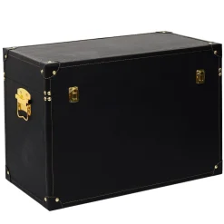 Zestaw 3 skrzynek do przechowywania czarny/złoty