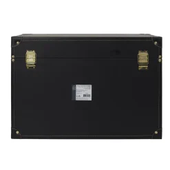 Zestaw 3 skrzynek do przechowywania czarny/złoty