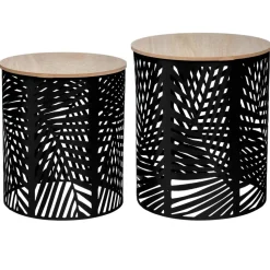 Zestaw 2 stolików Akira czarne