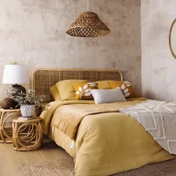 Zestaw 2 stolików Aoni rattan naturalny