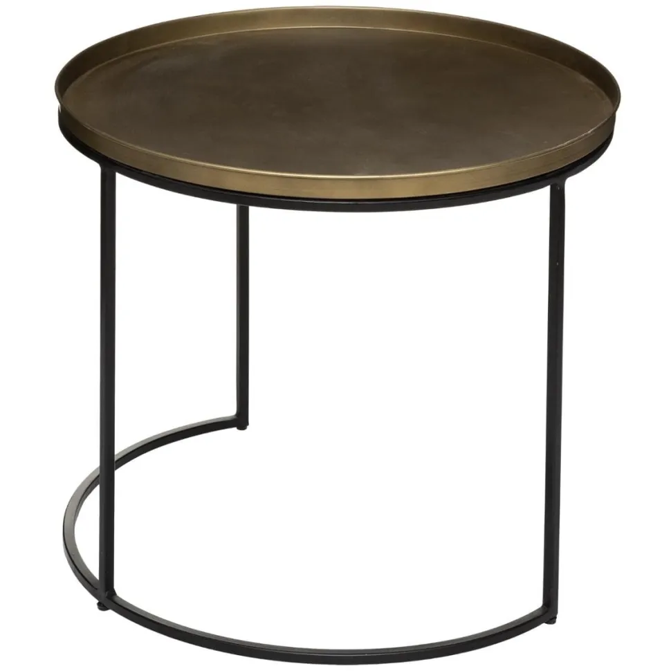 Zestaw 2 stolików Basile mosiądz