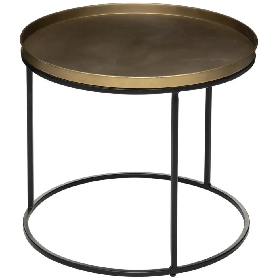 Zestaw 2 stolików Basile mosiądz