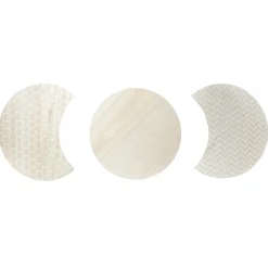 Zestaw 3 stolików bielone/ czarne