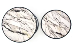 Zestaw 2 stolików Chaletz biały