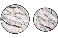 Zestaw 2 stolików Chaletz biały