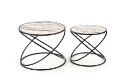 Zestaw 2 stolików Chaletz biały