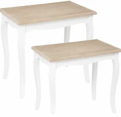 Zestaw 2 stolików Chrysa białe