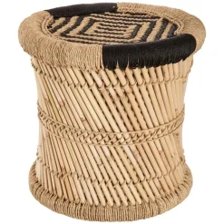 Zestaw 2 stolików Corde naturalne/czarne