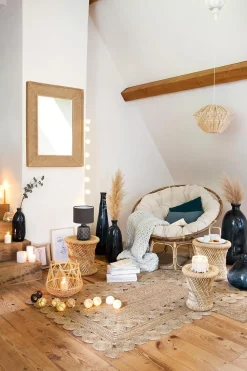 Zestaw 2 stolików Corde naturalne