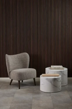 Zestaw 2 stolików Dice okrągłe marmur biały