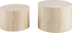 Zestaw 2 stolików Dice okrągłe traweryn