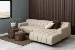 Zestaw 2 stolików Dice okrągłe marmur  brązowy