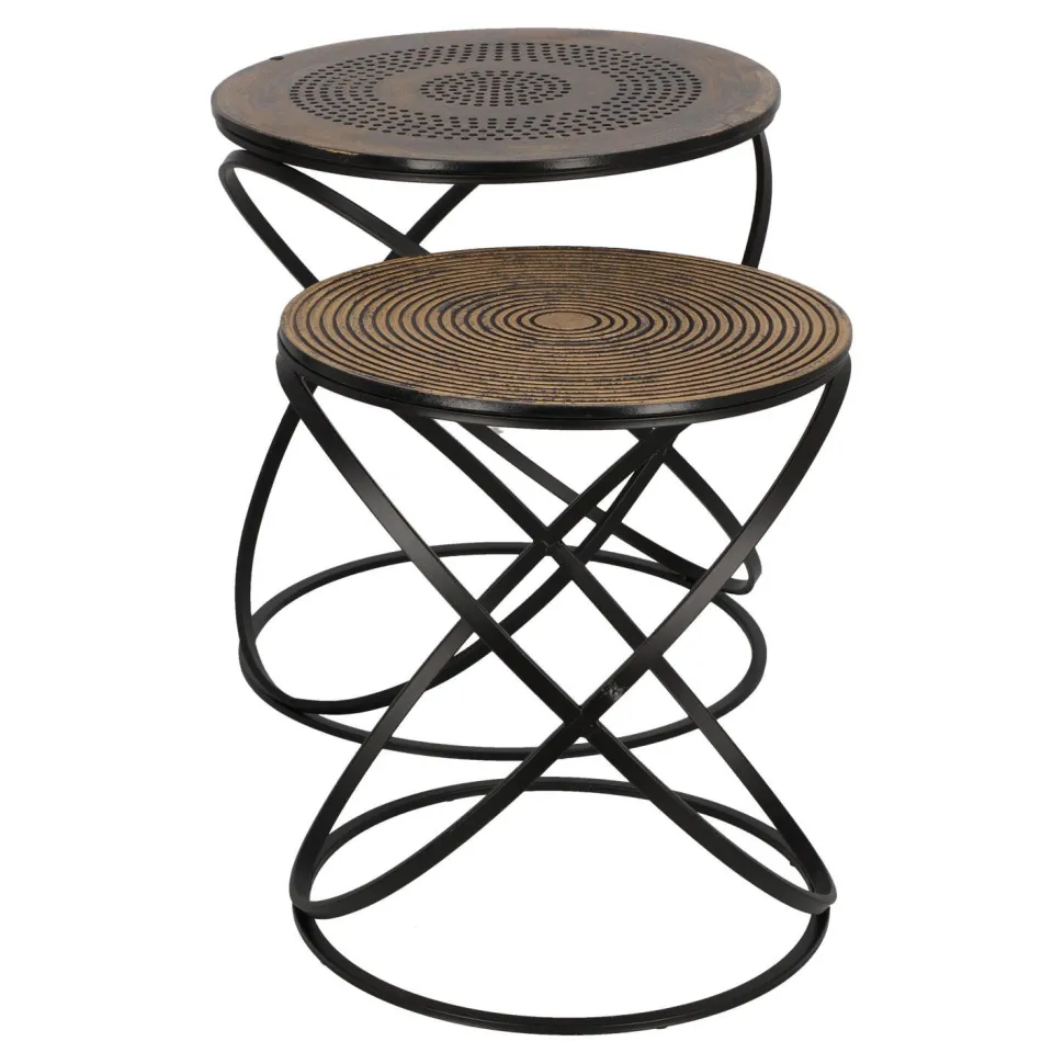 Zestaw 2 stolików Etnik