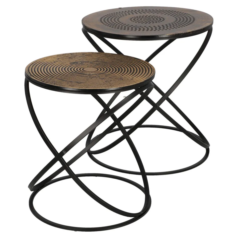 Zestaw 2 stolików Etnik