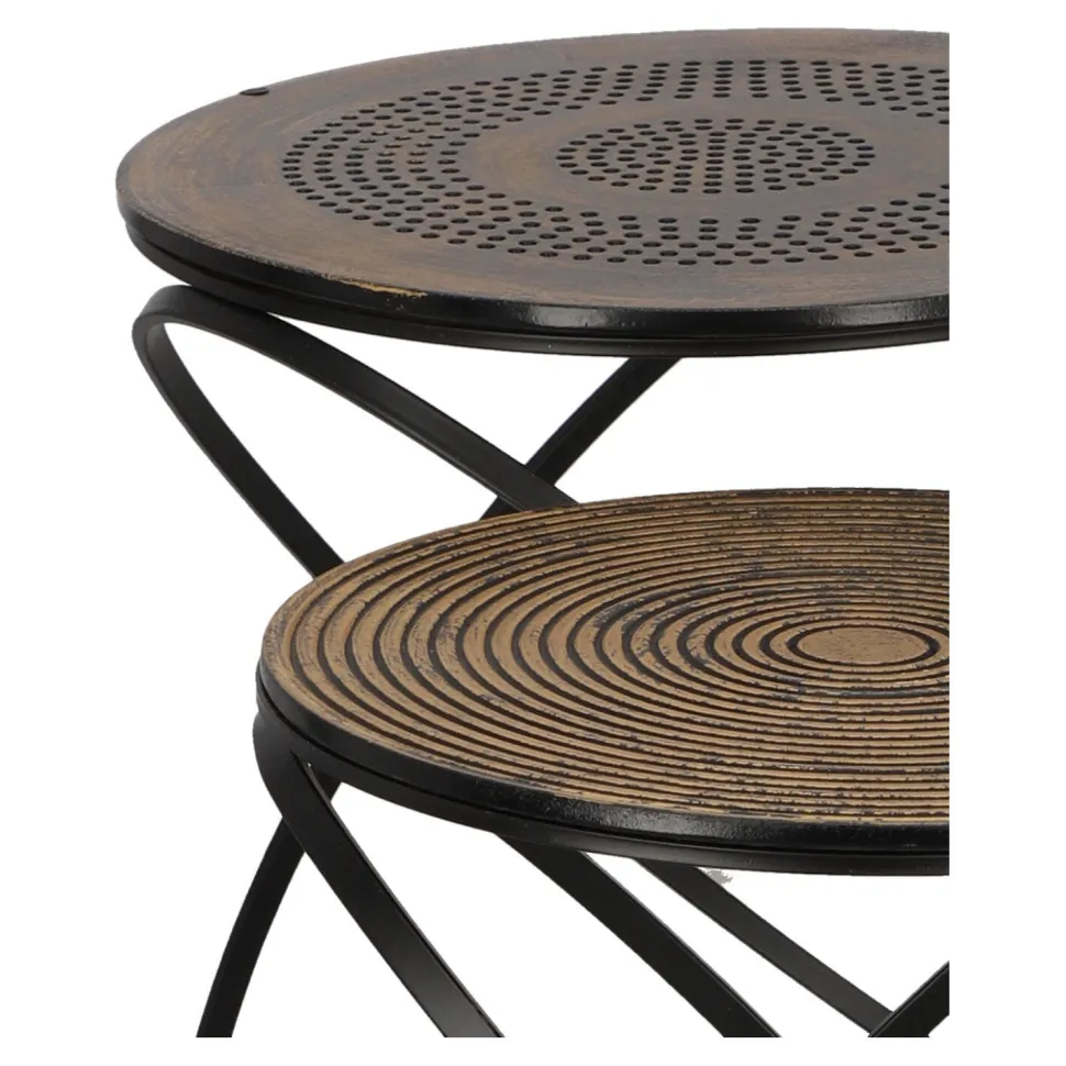 Zestaw 2 stolików Etnik