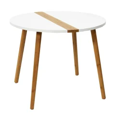 Zestaw 2 stolików kawowych Paraiba  biały/naturalny