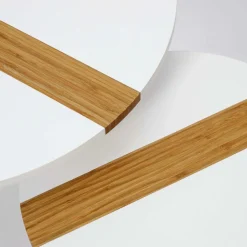 Zestaw 2 stolików kawowych Paraiba  biały/naturalny