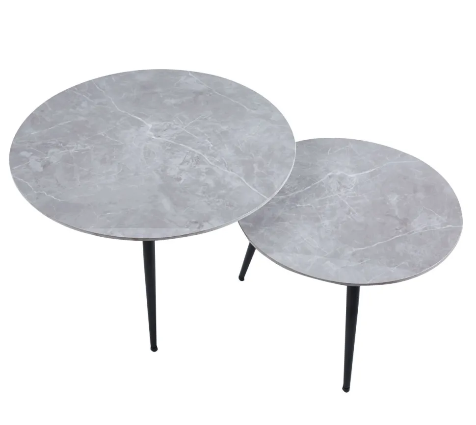 Zestaw 2 stolików kawowych Tifa beton szary