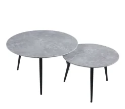 Zestaw 2 stolików kawowych Tifa beton szary