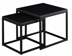 Zestaw 2 stolików kawowych Davina czarny