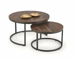 Zestaw 2 stolików kawowych Yvetta orzechowy
