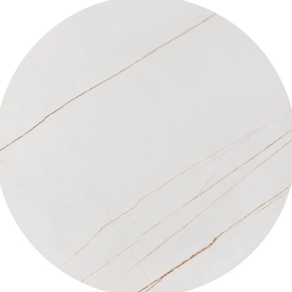 Zestaw 2 stolików kawowych Kalund biały marmur/złoty