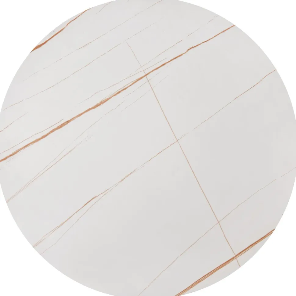 Zestaw 2 stolików kawowych Kalund biały marmur/złoty