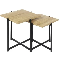 Zestaw 2 stolików kawowych Loka naturalny