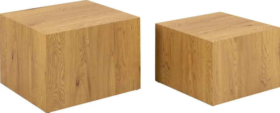 Zestaw 2 stolików kawowych Dice dąb