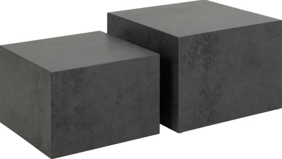 Zestaw 2 stolików kawowych Dice czarny