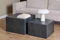 Zestaw 2 stolików kawowych Dice czarny