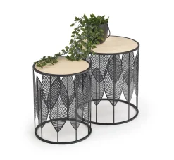 Zestaw 2 stolików Lifts czarny /