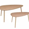 Zestaw 2 stolików Mileo L naturalne