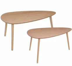 Zestaw 2 stolików Mileo L naturalne