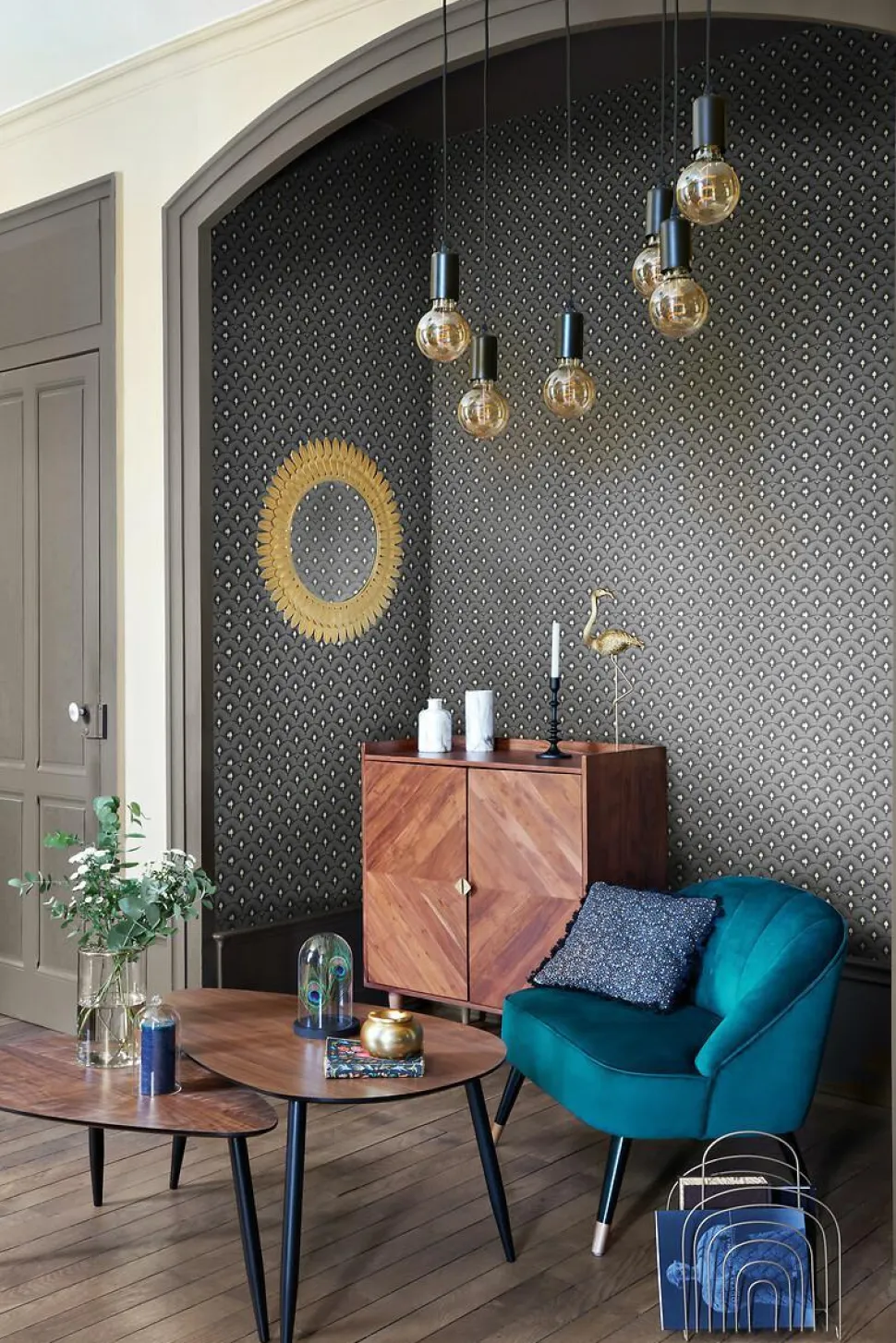 Zestaw 2 stolików Mileo L orzech