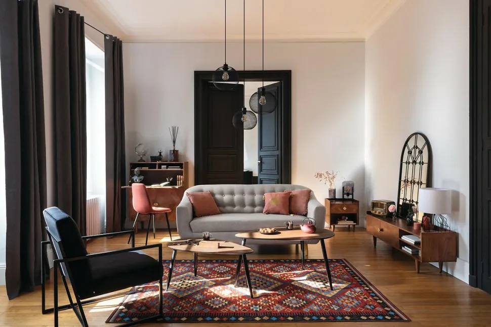 Zestaw 2 stolików Mileo L orzech